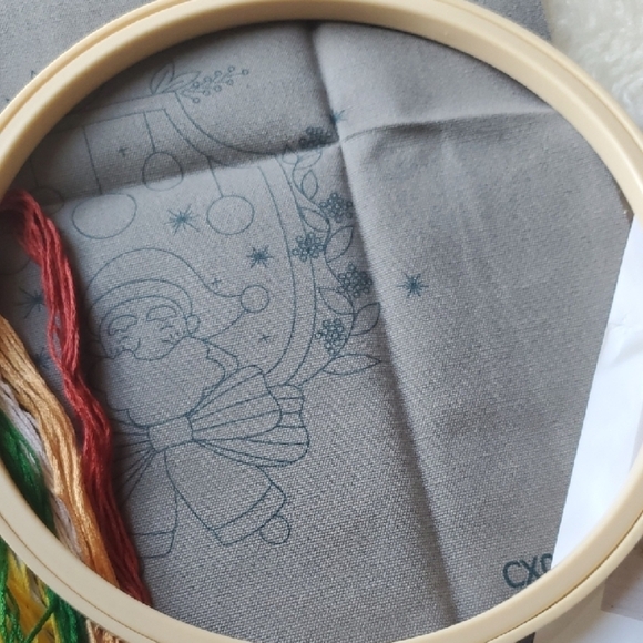 Santa Claus Embroidery DIY Art Kit - Picture 6 of 9